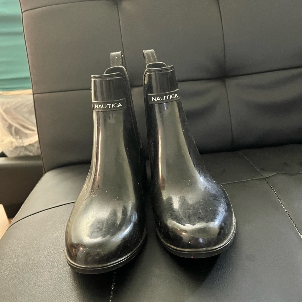 Nautica Black Rain Boots